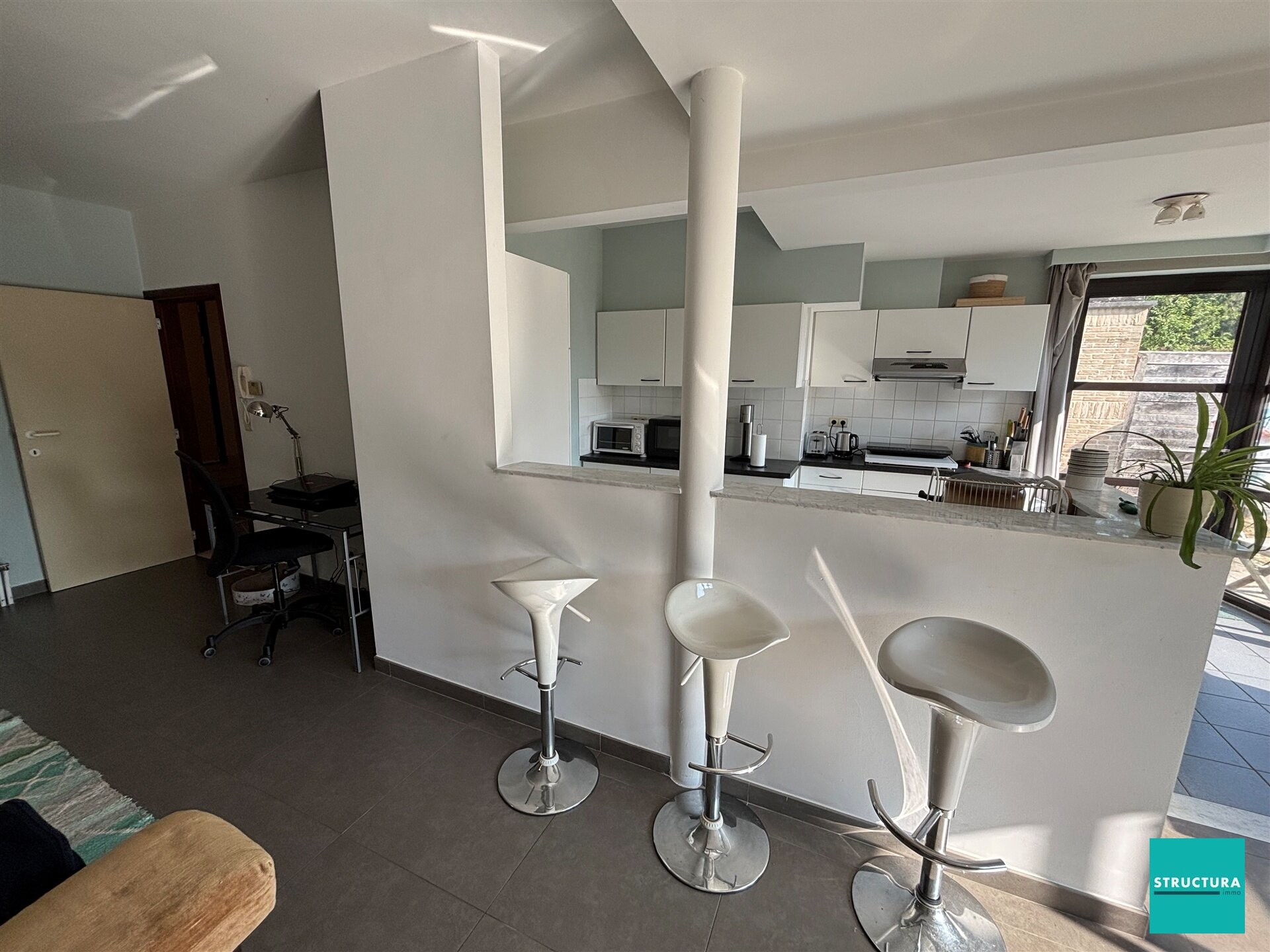 Gelijkvloers appartement te huur in STEENHUFFEL